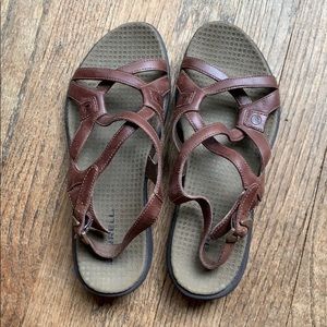 Merrell brown leather sandals